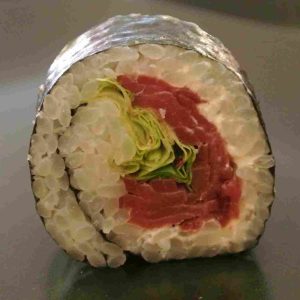Futomaki Magret Fumé 5 pièces  ..( en restaurant 8€ et avec snack-liv :