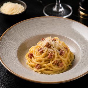 Spaghetti carbonara, pancetta italienne & parmesan